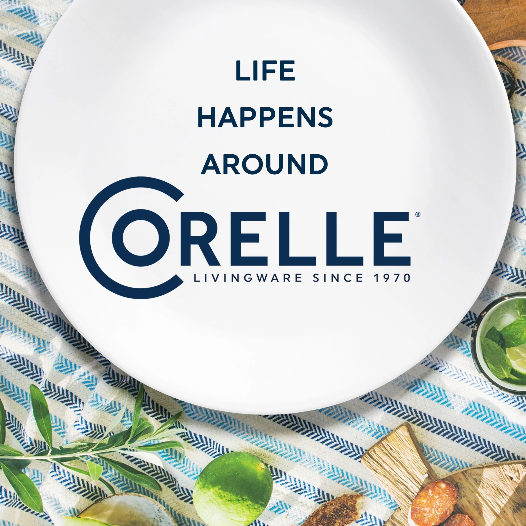 Corelle® Cherish 12.25" Serving Platters, 2-pack